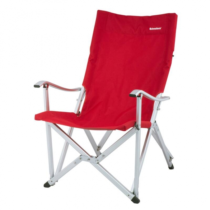 ow-72b 빨간 알루미늄 접이식 야영지 의자 큰 크기 수용량 